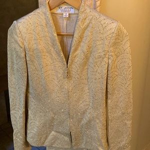 St John evening gold with gold accent jacket size 2